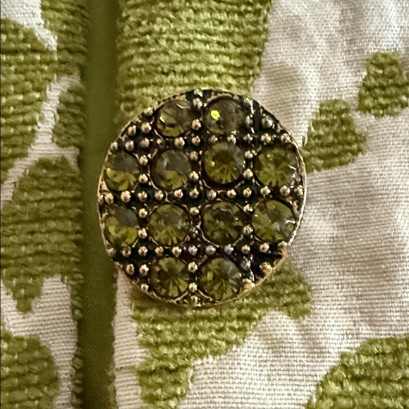 3 Sisters Olive Green Patterned Trench Coat - Picture 6 of 6